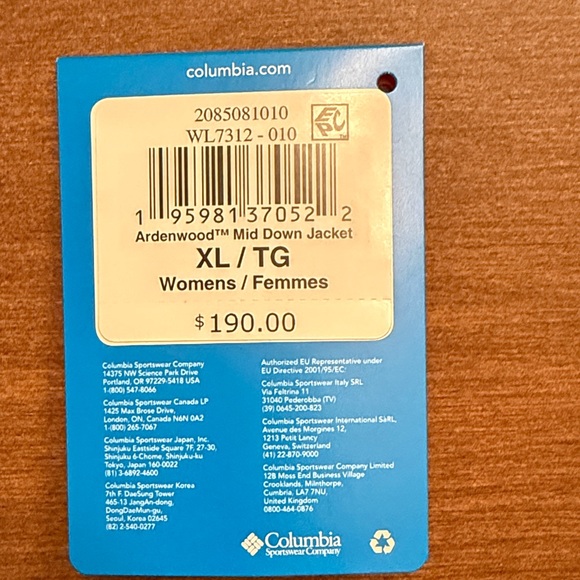 Columbia Women's Ardenwood Mid Down Jacket XL Black - Picture 2 of 10